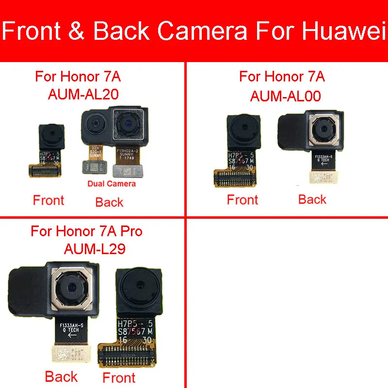 Front &amp Back Rear Camera Module For Huawei Honor 7A AUM-AL20 AUM-AL00 / Pro AUM-L29 Small Big Main Flex Cable | Мобильные