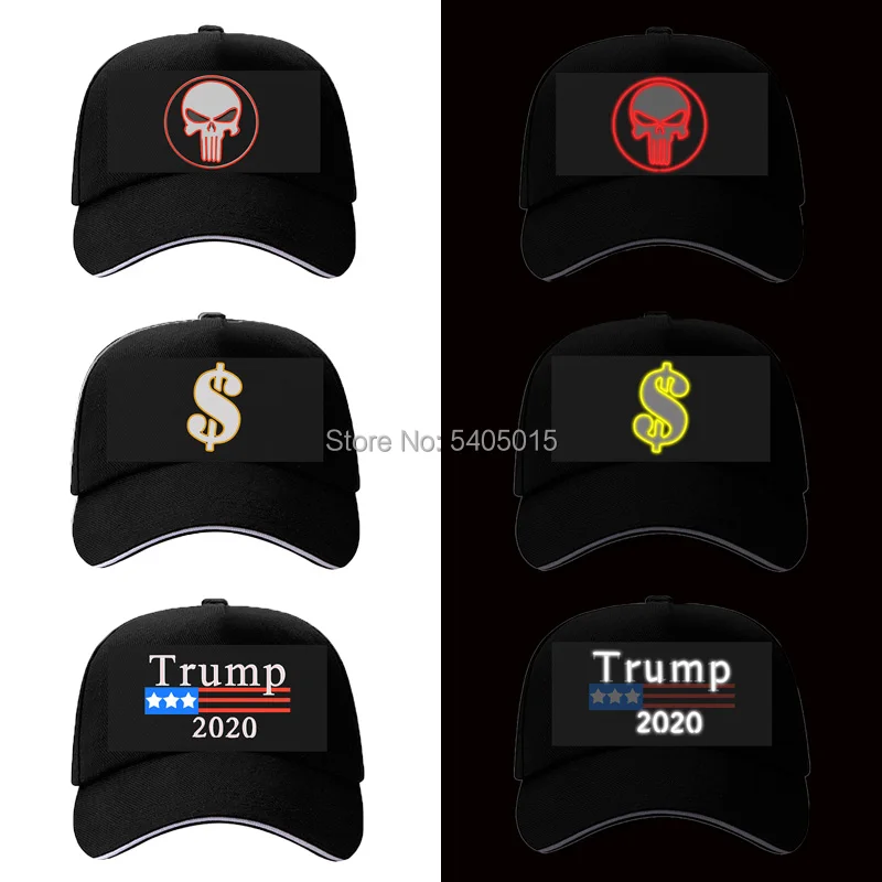 

Luminous Letter /Pattern Party Hats Spring Summer Autumn Unisex Animal Baseball Cap Holiday DIY Decoration Support Customization
