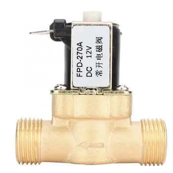 

G1/2" Female Thread Normally Open Brass Solenoid Electromagnetic Valve Water Inlet (DC12V)