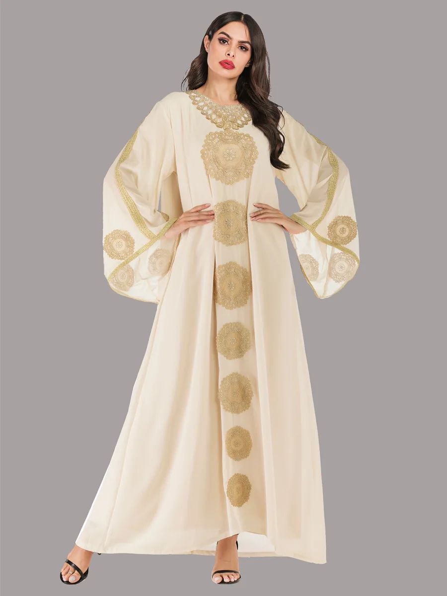 Abaya Дубайский Мусульманский платье хиджаб длинный рукав восточный женский халат для женщин Кафтан Турция ислам ic одежда Оман ислам платье