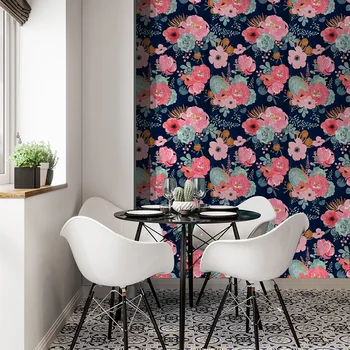 

LUCKYYJ Flower Peel And Stick Modern Floral Wallpaper Vinyl Self Adhesive Contact Paper Bedroom Decor Removable Wall sticker