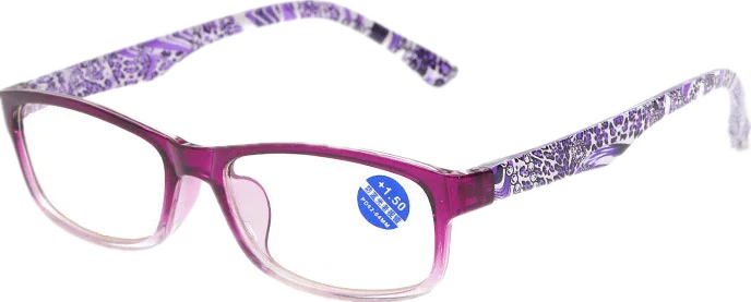 Женский синий светильник, блокирующие очки для чтения, Дамская фиолетовая с принтом, очки для пожилых людей, очки для дальнозоркости, Женский анти-синий светильник, очки из смолы