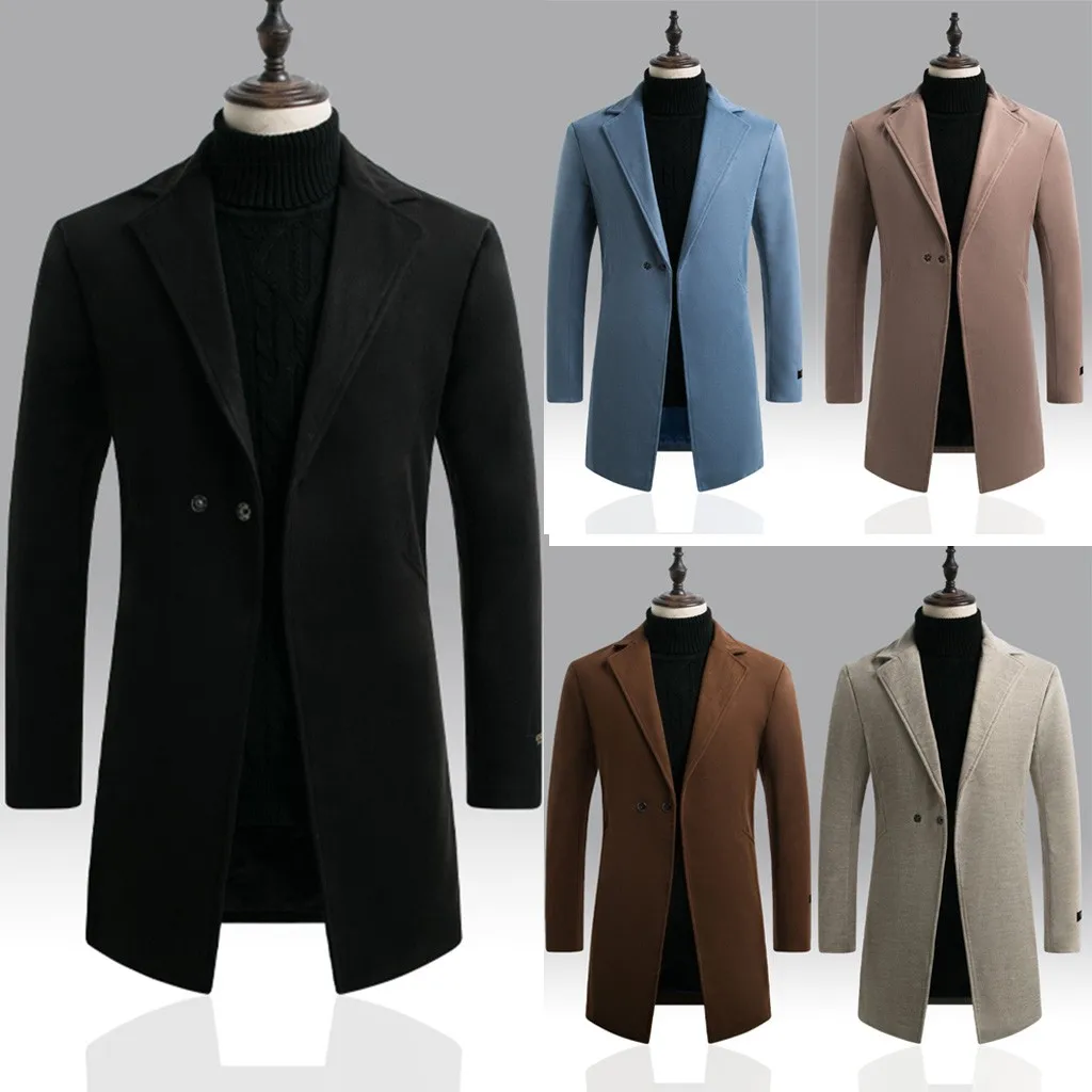 streetwear men clothes winter coat men's New Trench Winter Style able Warm Snowflake Windbreaker Coat Pure Coat casaco