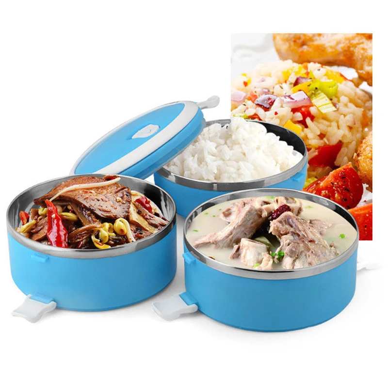 Ланч-бокс Bento термо-подогреваемый контейнер для хранения продуктов из нержавеющей стали с изоляцией