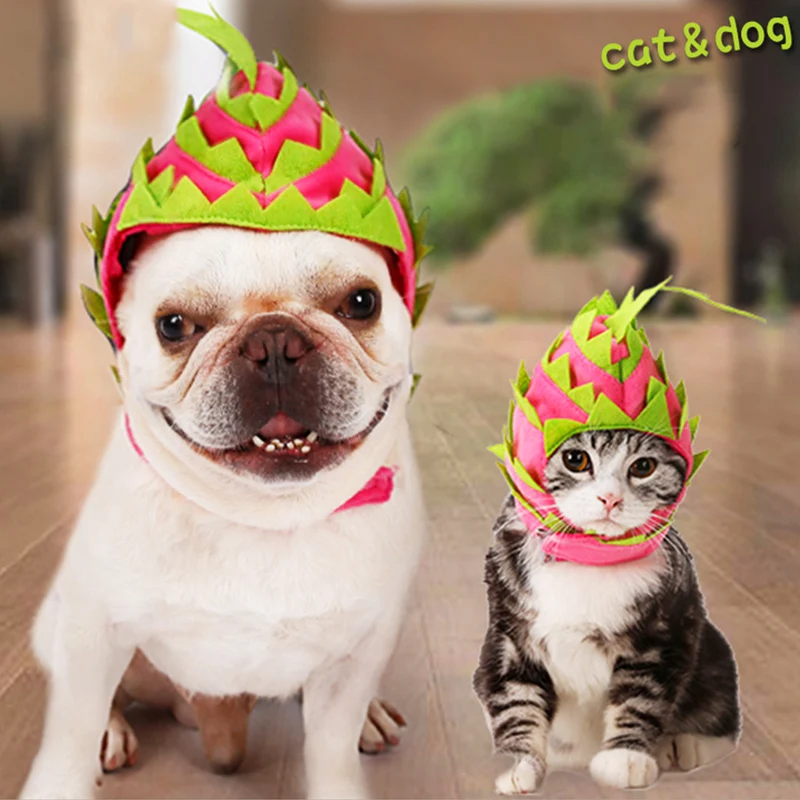 Хэллоуин для домашней собаки подшлемник для кошки фруктовая шляпа милые шапки для собак вечерние рождественские игрушки Аксессуары для кошки, собаки 35