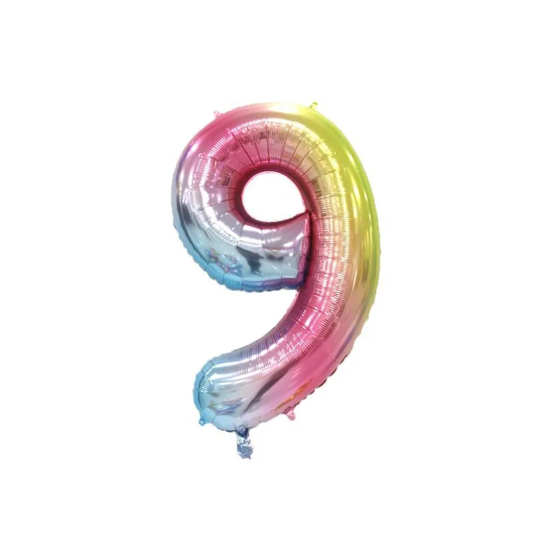 1 шт. 40 дюймов воздушный шар зеленая фольга воздушный насос рисунок гелий воздушный шар цифры воздушные шары для детского душа 1-й декор для вечеринки в честь Дня Рождения - Цвет: Gradient 9