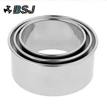 3pcs/set Stainless Steel Round Dumplings Wrappers Molds Set Cutter Maker Tools Round Cookie Pastry Wrapper Dough Cutting Tool 14pcs set stainless steel dumplings wrappers cutter maker tools cake moulds mousse ring round stainless steel cookie molds set