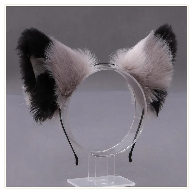 Cosplay Cute Cat Fox Fur Ear Hair Hoops Night Party Anime Lolita Hairband Fur Headbands Clip Girl Hair Accessories Ear Hair Band wonder woman costume