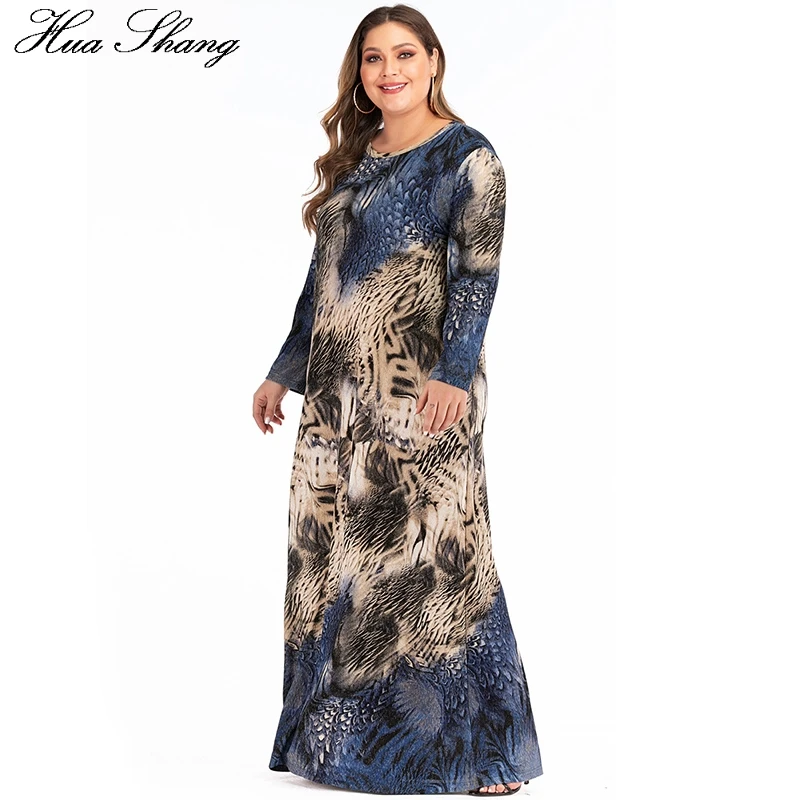 Мусульманское платье abaya, большие размеры 5XL, женские осенние леопардовые макси длинные платья свободного кроя, размер d, Турецкая мусульманская одежда для Дубай, одежда