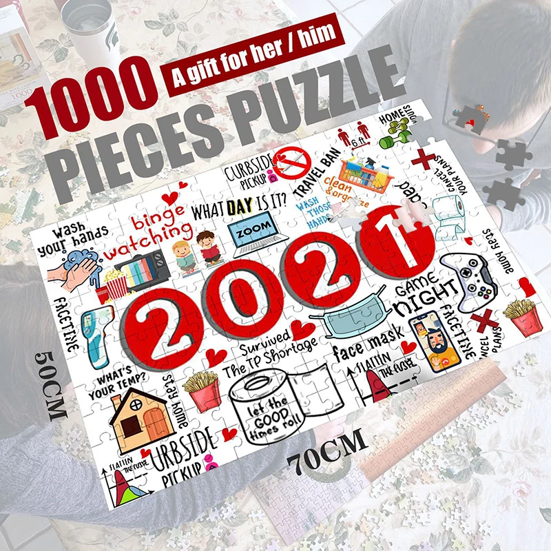 1000 штук 2021 Пазлы строительные блоки Семья Сложные Игры памятная взрослые дети