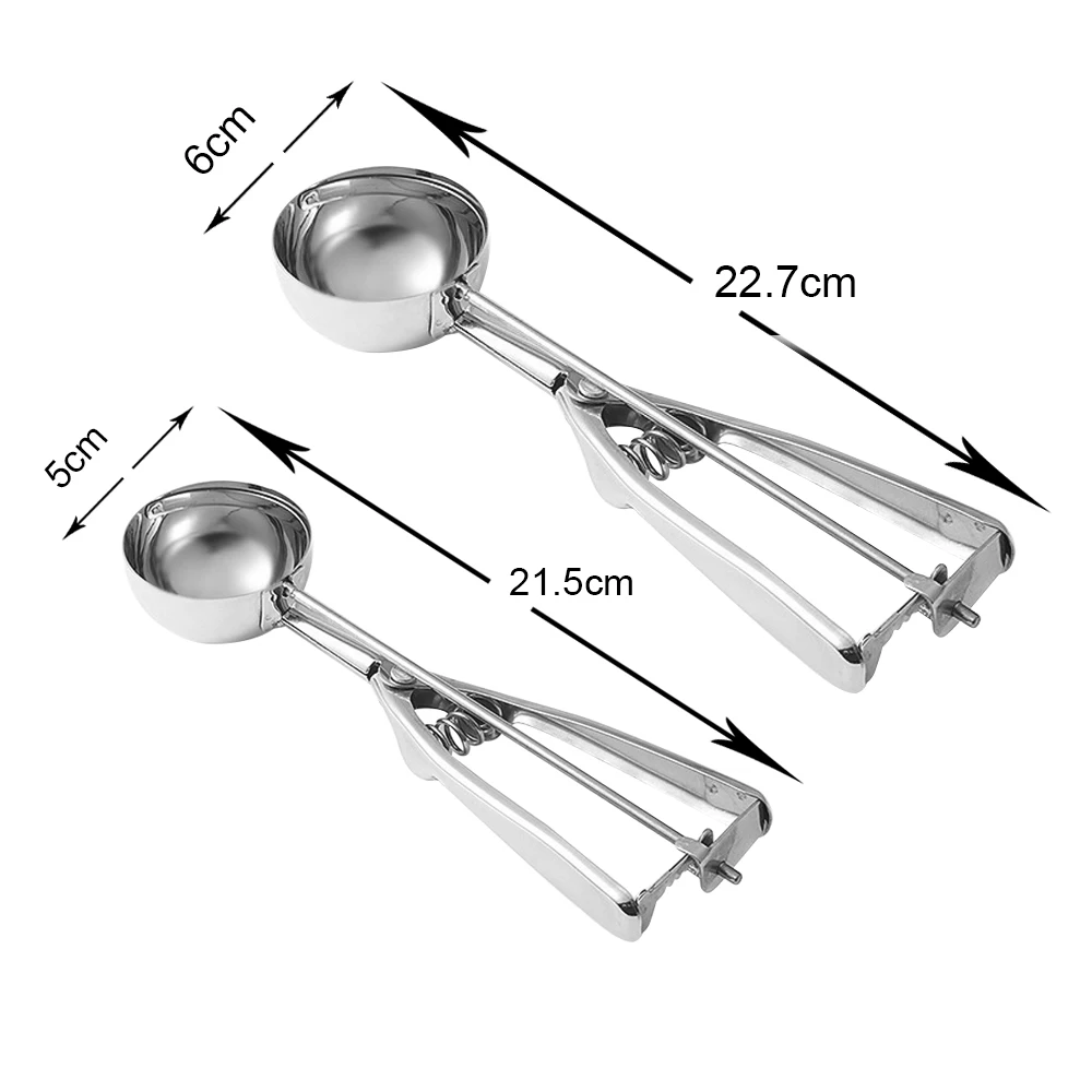 Высокое качество 5/6 см совок для мороженого полезный из нержавеющей стали совок для мороженого Печенье Тесто блюдо ложка для арбуза кухонный набор