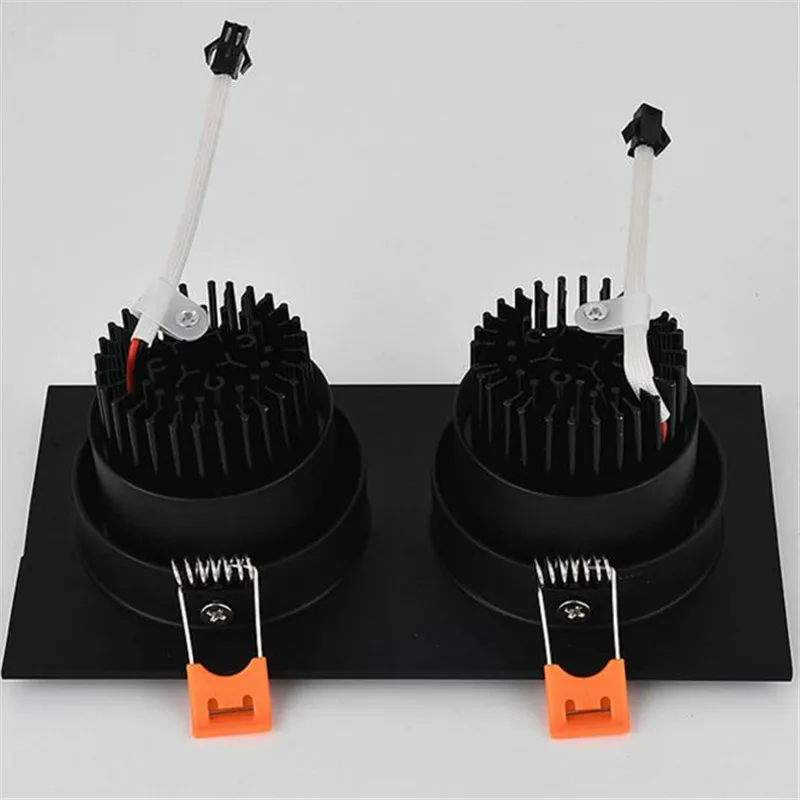 Dimmable high quality LED COB Spotlight Ceiling lamp AC85-265V 14W 18W 24W Aluminum recessed downlights square led panel light