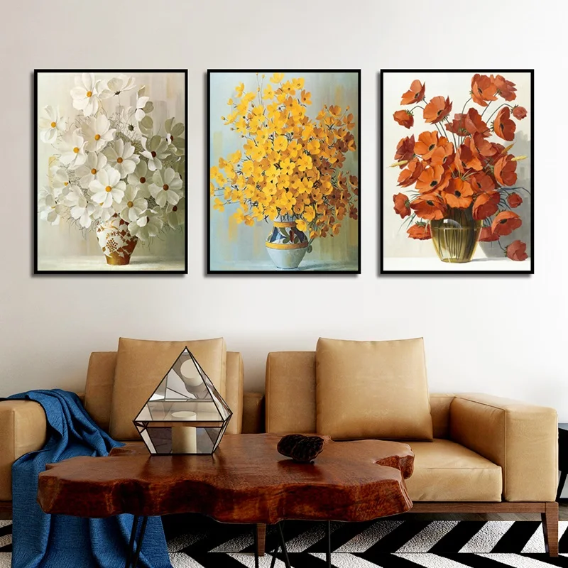 Modern-Minimalist-Potted-Flower-Poster-Red-Yellow-Orange-Flower-Print-Canvas-Painting-Home-Wall-Art-Decoration (1)