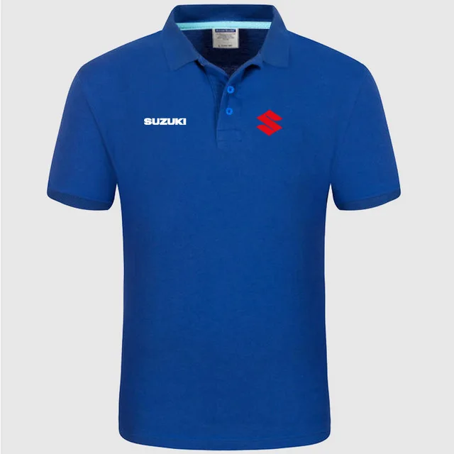 High quality for SUZUKI logo Polo classic brand Men Polo Shirt Men Casual solid Short Sleeve cotton polos d h