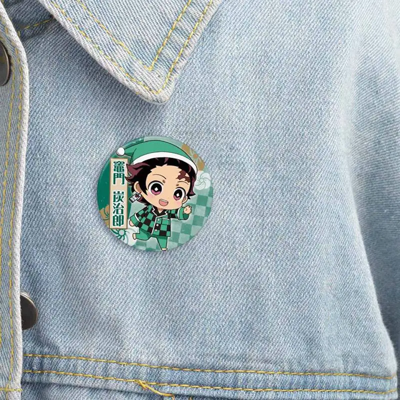 Аниме Demon Slayer: Kimetsu No Yaiba Kamado Tanjirou Косплей Bedge Japanses Манга Мультфильм собирать