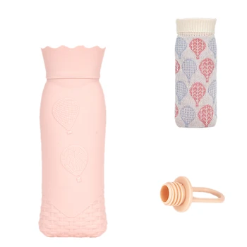 

Hot Water Bags 520Ml Silicone Warm Water Bag Portable Pocket Warm Hands and Feet Hot Water Bag Electric Can Be Heated in a Micro