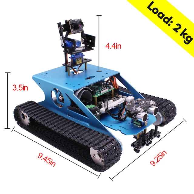 Yahboom AI Vision G1Tank Raspberry Pi Car Kit Open Source Robot with WiFi Video Camera for 4B 3B+for Educational programming toy 6