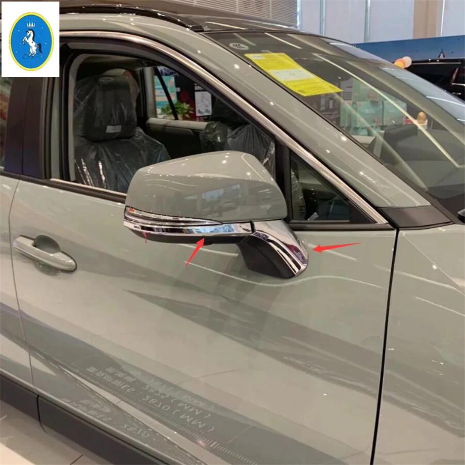 Yimaautotrims авто аксессуар Боковая дверь зеркало заднего вида стример полосы крышка отделка ABS хром подходит для TOYOTA RAV4 RAV 4