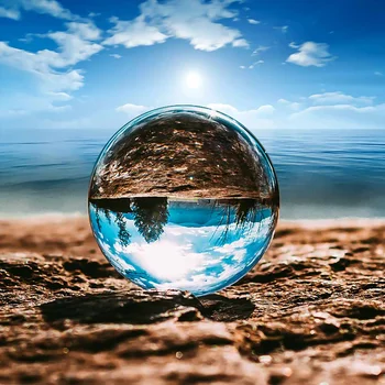 

80/100/110mm Photograph Crystal Ball Round Clear Natural Glass Balls Crystals Craft Travel Take Pictures Decorative Balls