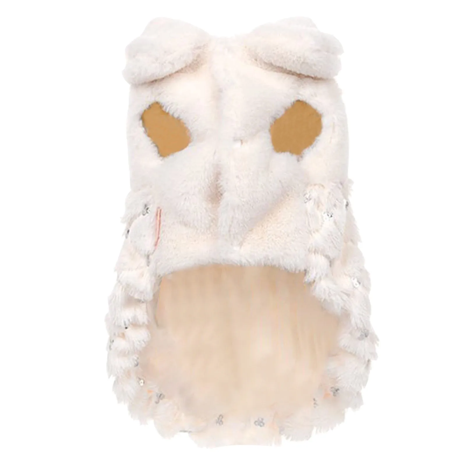 Puppy Princess Dress Outfit Winter Warm Pet Dog Jacket Coat Clothing Sequin Bow Small Cat White |