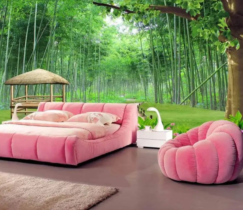 

wallpapers for 3d Living room bedroom Bamboo forest scenery customize 2019 walpaper 3d