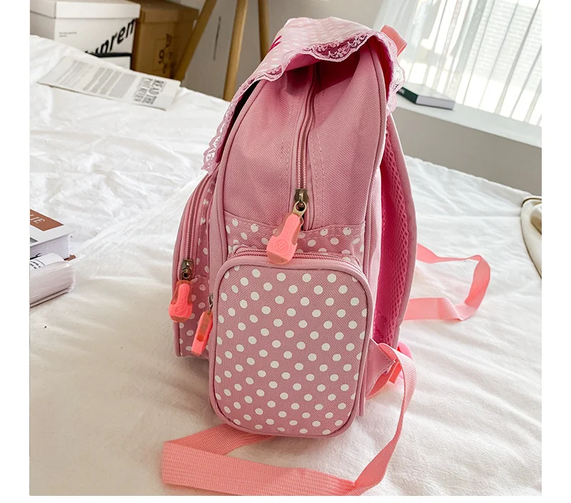 2021 New Arrival! Cute embroidery fruit strawberry lace backpack