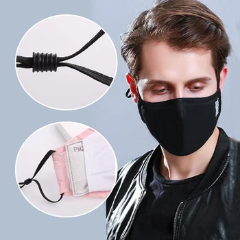 

Cotton Mouth Mask Anti Dust Pollution Washable PM2.5 Face Mask Reusable Windproof Breathable Mask Filter mascarillas lavables