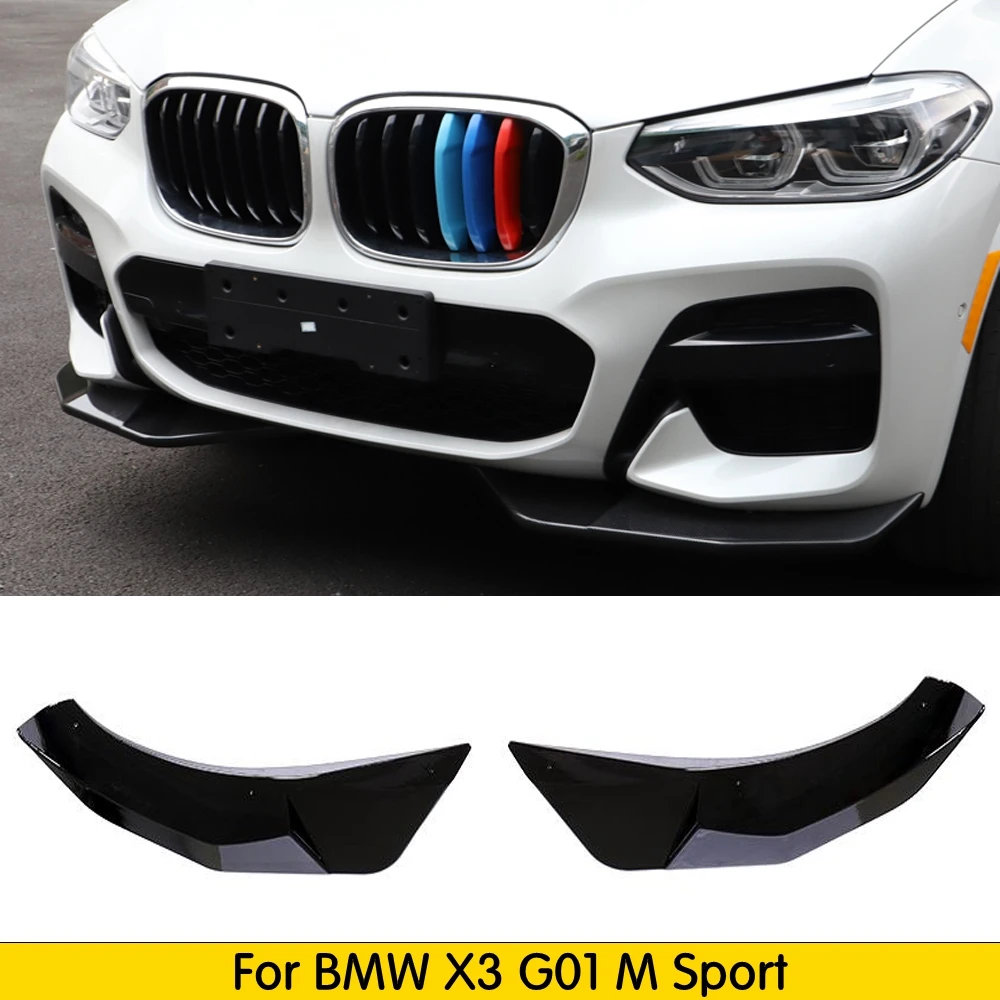 Abs Bumper Splitters For Bmw X3 G01 X4 G02 M Sport Car Front Bumper Lip Chin Body Kits Deflector