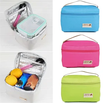 

Portable Waterproof Lunch bag Heat Cold Insulation Zipper Package Outdoor Bento Storage Pouch