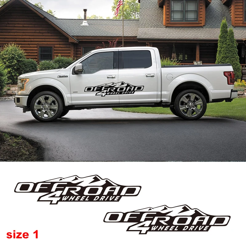 

Sport SUV Pickup Truck Vinyl Decal Off Road 4X4 Wheel Drive Mountain Graphics Sticker For Ford Ranger Colorado Ram GMC Canyon
