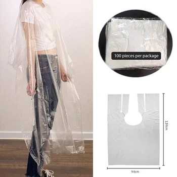 

Disposable Hairdressing Capes for Barber Salon Use PE Waterproof Apron hair cutting Cape Barber Transparent Hairdressing Cloth