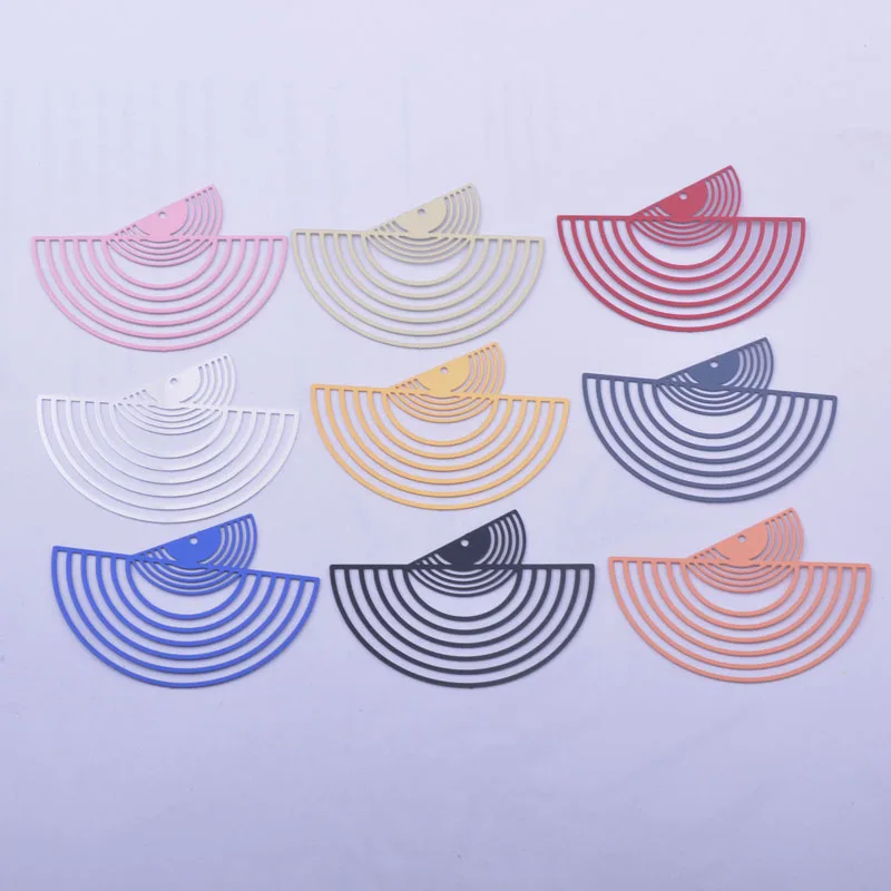 30pcs AB6412 32*45mm 황동 페인트 큰 팬 모양의 매력 얇은 펜던트 DIY..