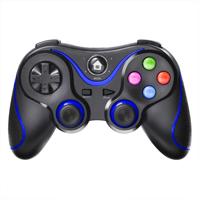 Wirelesss Bluetooth-compatible Gamepad Controller Joystick with Support Bracket for PS3 Host PC iOS Android Mobile Phone