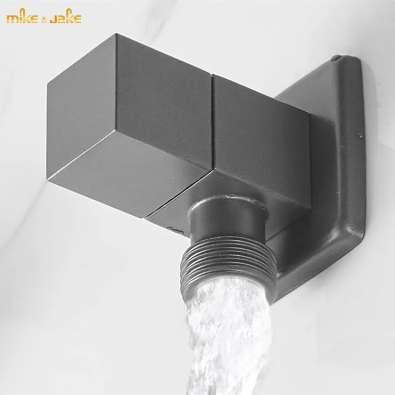 brass gunmetal gray hot and cold triangle valve water stop valve basin toilet valve water heater triangle valve single valve