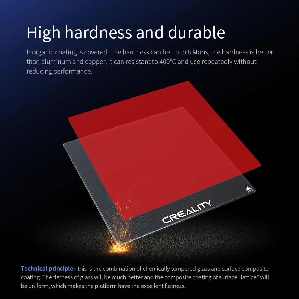 CREALITY 3D Tempered Glass Build Platform Size 235*235*4mm For Ender-3-Ender-3 Pro-Ender-3 V2 Printe