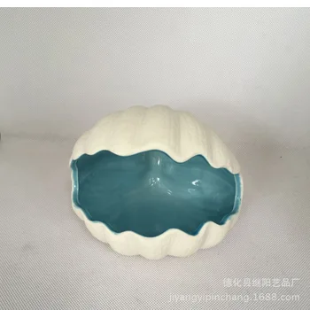 

New Living Room Decoration Crafts Hamster Nest Ceramic Shell Ashtray Mediterranean Creative Home Wedding Ceremony