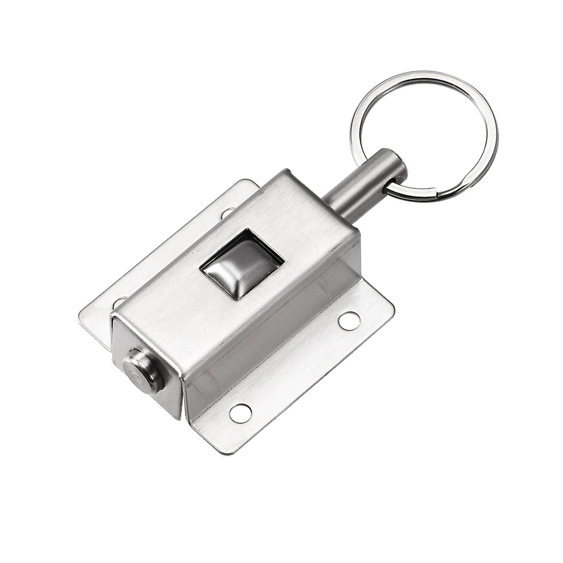 uxcell Door Barrel Bolt Stainless Steel Ring-Pull Spring Loaded Auto Sliding Latch door latch