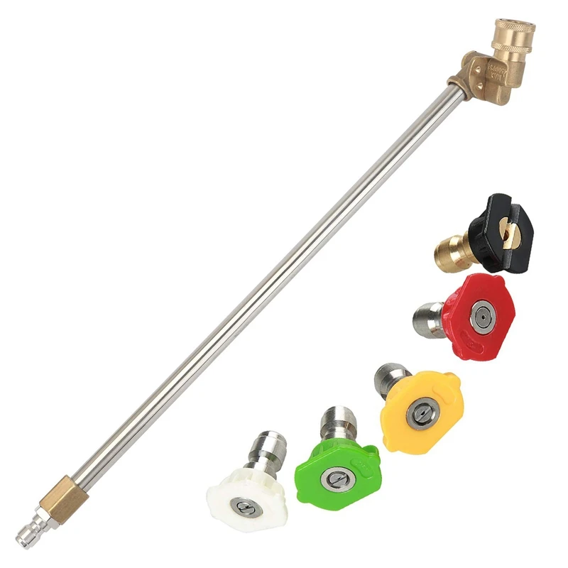 Pressure Washer Wand with Adjustable Angle Nozzle, 16 in ch Spray Lance 180 Degree with 5 Angles
