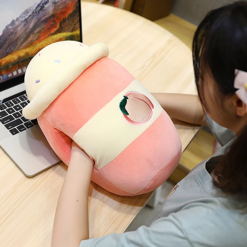 

New Huggable real-life cartoon bubble tea cup plush toy pillow stuffed milk soft doll pillow cushion kids toys birthday gift