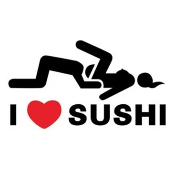 

I Love Sushi Sticker Car Window Van Rear Windshield Truck Door Bumper Decal PVC Bomb Funny Stance Daily Driven JDM Drift Rally b