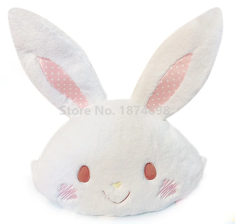 

Cute Kawaii Wish Me Mell Bunny Rabbit Big Plush Face Pillow Cushion Throw Soft Stuffed Toy Doll Children Girls Gifts 45*40cm