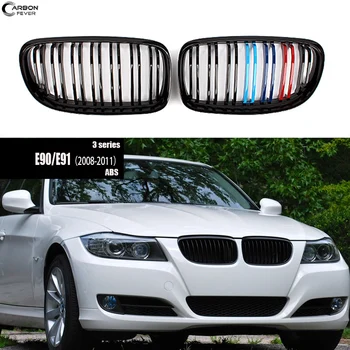 

Dual Slat Gloss Black Grille for BMW 3 Series E90 E91 LCI 2008-2011 316i 318i 320i 323i 325i 328i 330i 335i Racing Grill