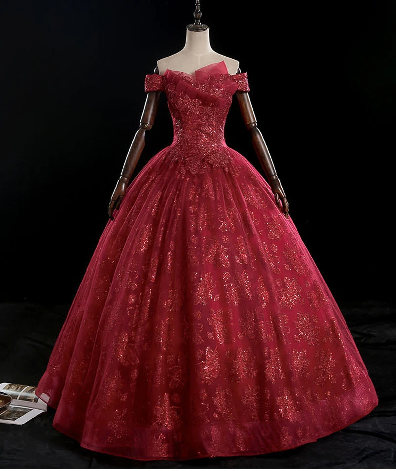 Дешевые ярко-синие бордовые платья Quinceanera для 15 лет пышные фатиновые вечерние бальные кружевные Корсеты Vestidos De 15 Anos