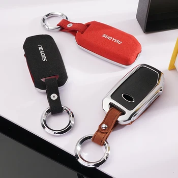 

Nice Touch 3/4 Buttons Suede Leather Car Key Case Cover For kia K900 Sportage R Stinger Ceed Sorento Cerato Forte 2018 2019 fob
