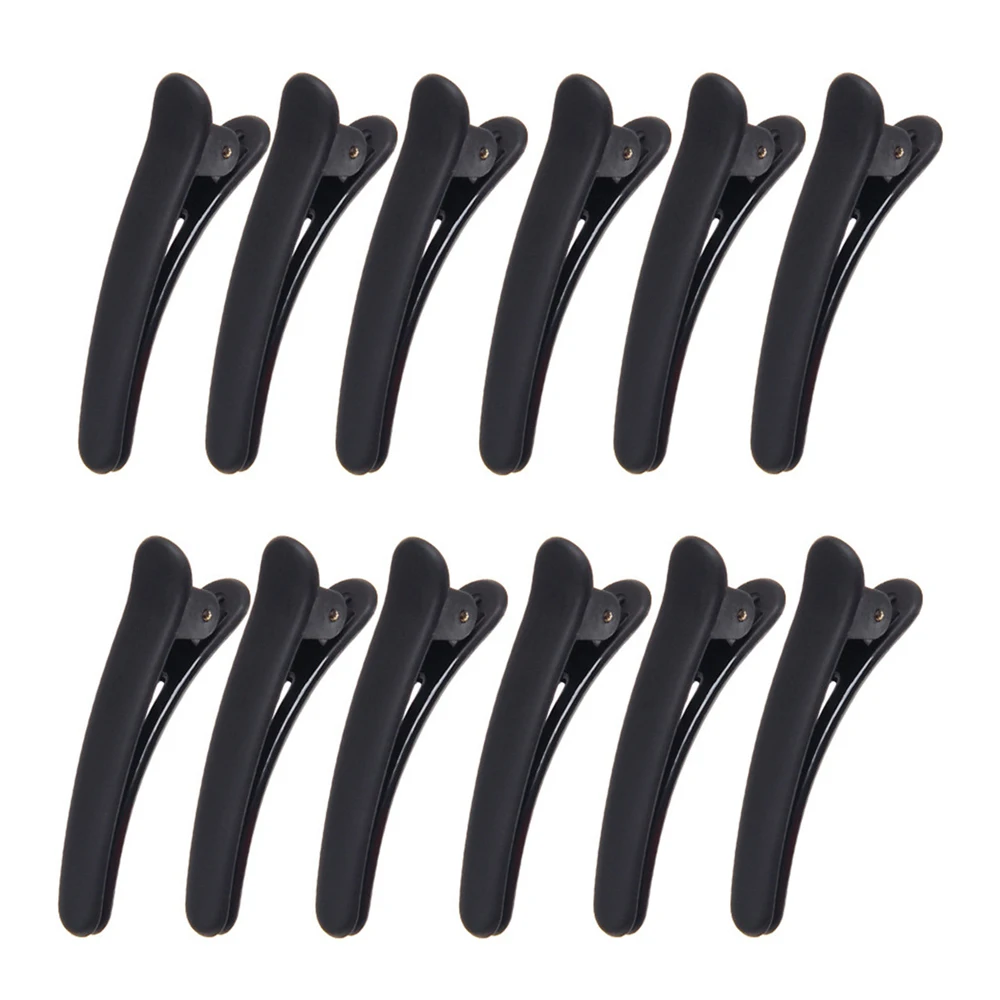 

12pcs/set Professional Black Matte Shiny Hairpin Hairdressing Salon Hair Sectioning Clips Clamps Barrettes Hair Styling Tool