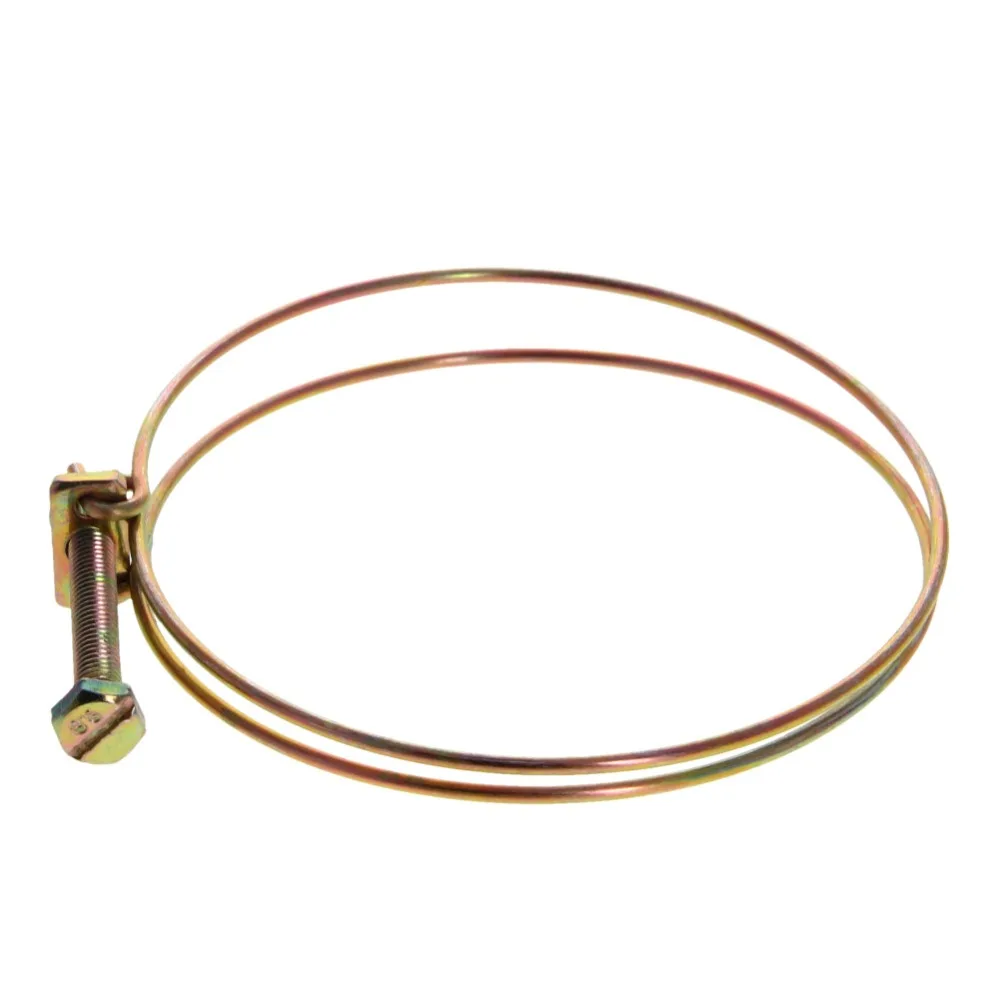 MroMax Double Steel Wire Strong Clamp Iron Inner Diameter 85/90/95/100/110mm Galvanized Thickness 2.2mm Screw Length 6*50/6*60mm