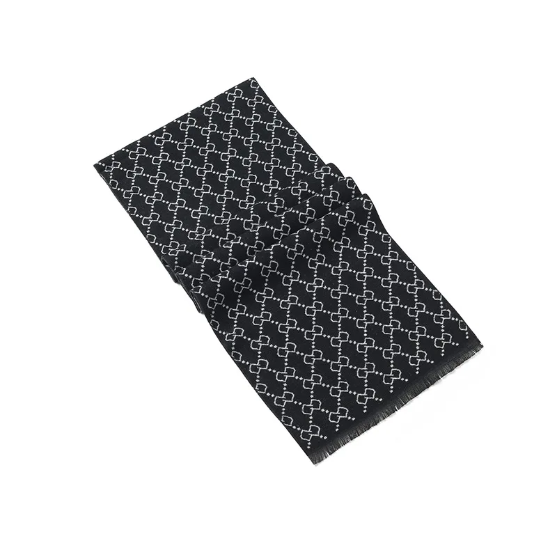 Brand Designer Silk Cashmere men's autumn scarf Business Shawl Retro Double-sided Winter female Scaves warm High Quality Bufanda