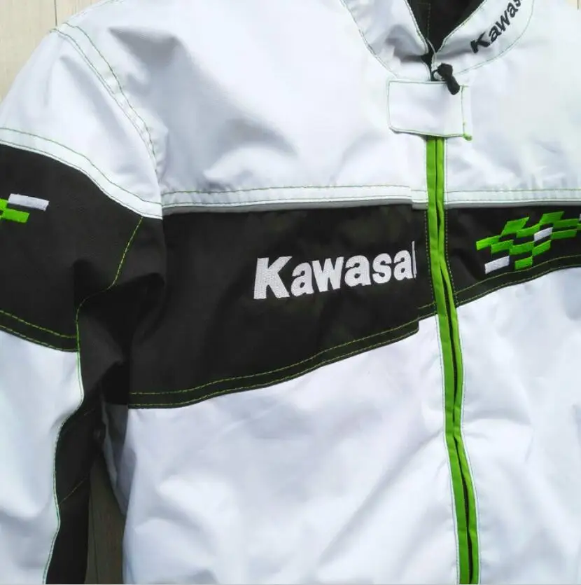 Новая коллекция осень/зима, Теплая мужская одежда для kawasaki, куртка для гоночного автомобиля, куртка для водителя и защита