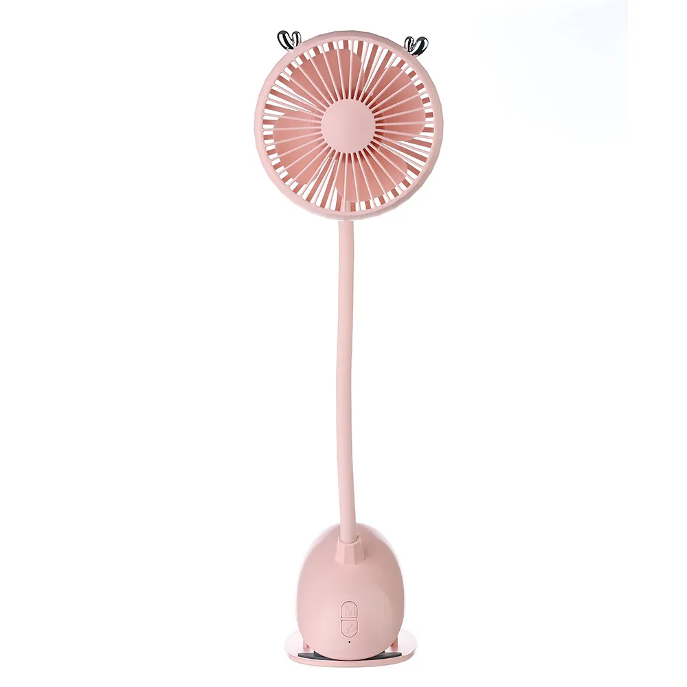 

2019 New Products Cartoon Deer Clip Fan Stroller Desktop Clip Fan USB Rechargeable Mute Small Fan