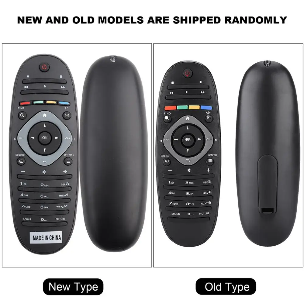 Черный Сменный пульт дистанционного управления для телевизора Philips TV / DVD AUX 2018